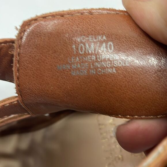 Vince Camuto Elika Huarache Sandal 3.5” Heel Leather - Picture 14 of 14